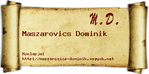 Maszarovics Dominik névjegykártya